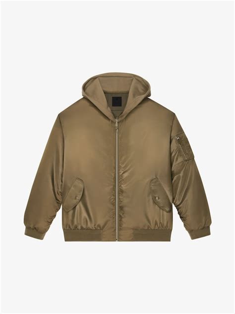 bomber givenchy femme|Hooded bomber in linen .